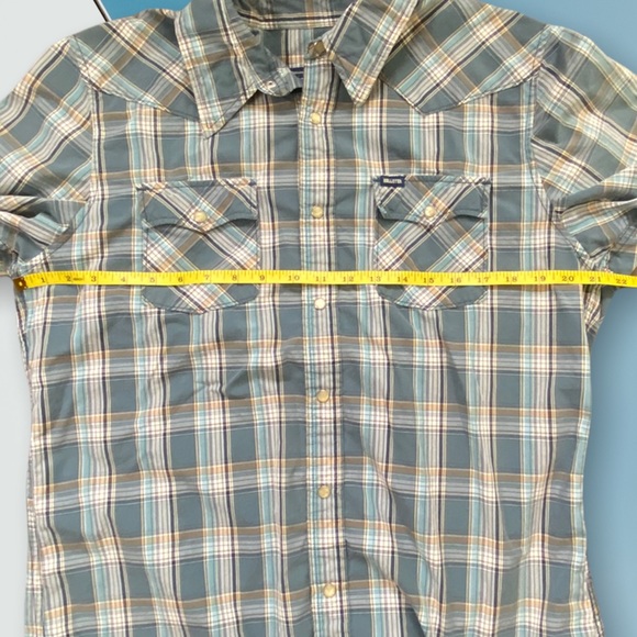 PLAID PEARL SNAP BUTTON DOWN SHORT SLEEVE HOLLISTER CO WESTERN STYLING MENS XL - Picture 4 of 6